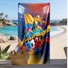 Kolumbien Fußball Print Strandtuch Schnelltrocknend Super Saugfähig Weiches Badetuch für Schwimmen Strand Reisen Fan Souvenir Geschenk
