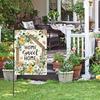 Hello Spring Floral Garden Flag 12x18 Inch Double Sided Colorful Flowers