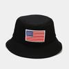 Hot Sale American Flag Labelled Bucket Hat Men and Women Embroidered Sunscreen Basin Hat Sun Hat