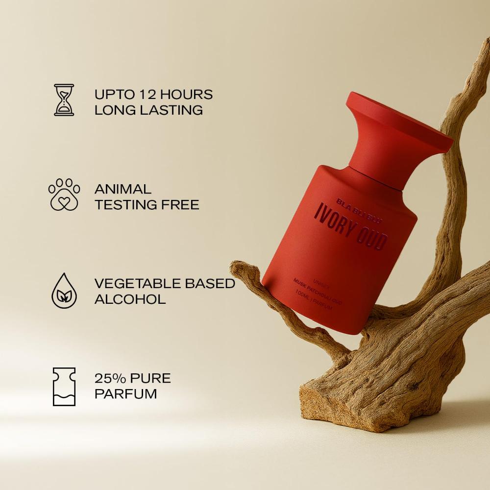 Ivory Oud Unisex-Parfüm für Männer & Frauen|100ml Lang anhaltende Parfüm-Düfte |Oud, Patschuli & Würzig-Noten|