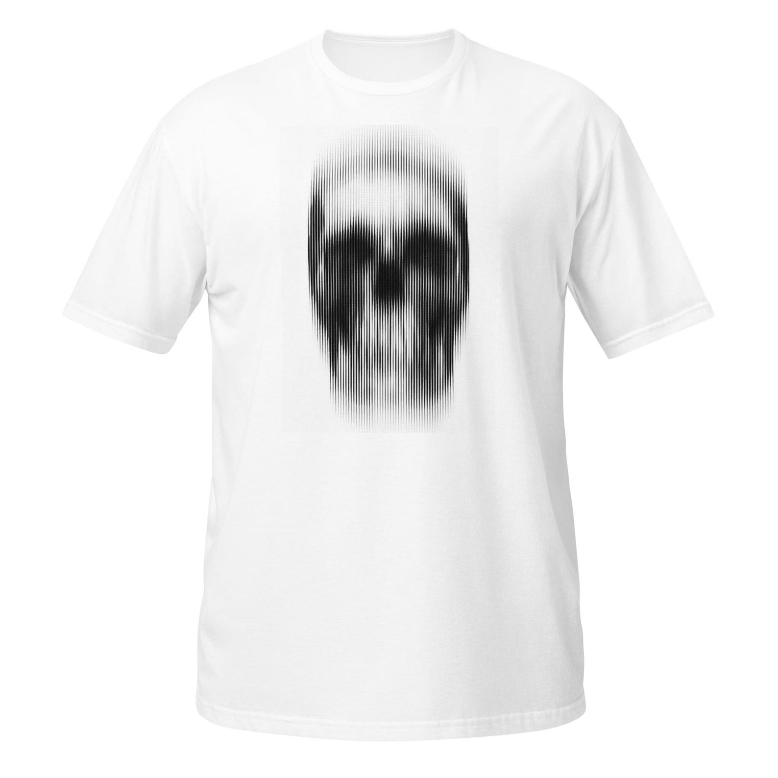 Short-Sleeve Unisex Graphic Tee, Skull Print. Streetwear Style 4XL
