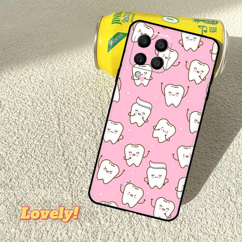 Dentist Tooth Pattern Case For Samsung Galaxy M31 M56 M13 M33 M53 M15 M35 M55 M06 M16 M36 M12 M32 M52 M14 M34 M54