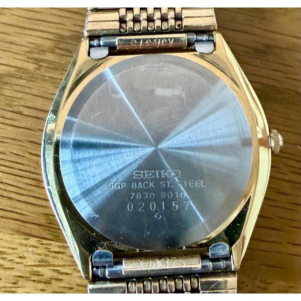 Used SEIKO QUARTZ 7830-0020 Gold Dial Vintage Men's Watch