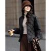 Demana Women's 90% Duck Down Matte Stand Collar Ruffle Hem Jacket