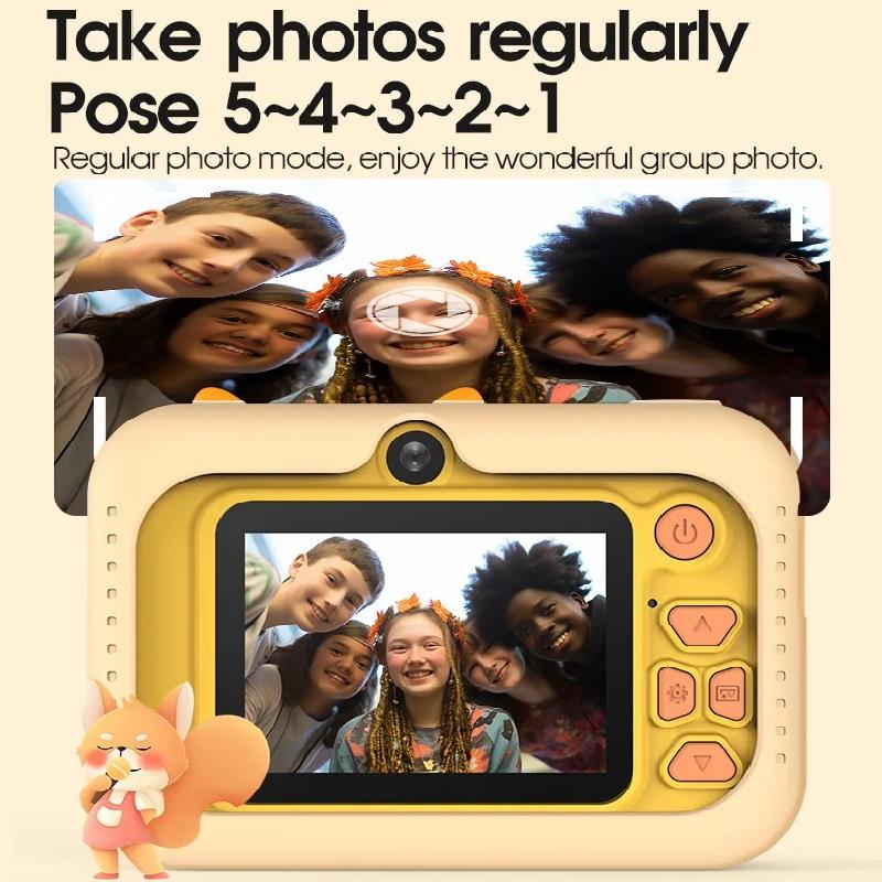 New Instant Children's Print Camera StrapLittle SLR Children's Camera Cartoon HD Dual Camera Digital Camera