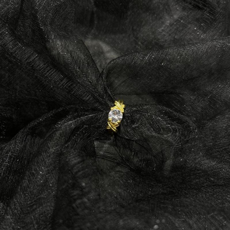 Women's Fashion Gold Cross Ring Wedding Ring Engagement Ring Simple Ring Gift for Women