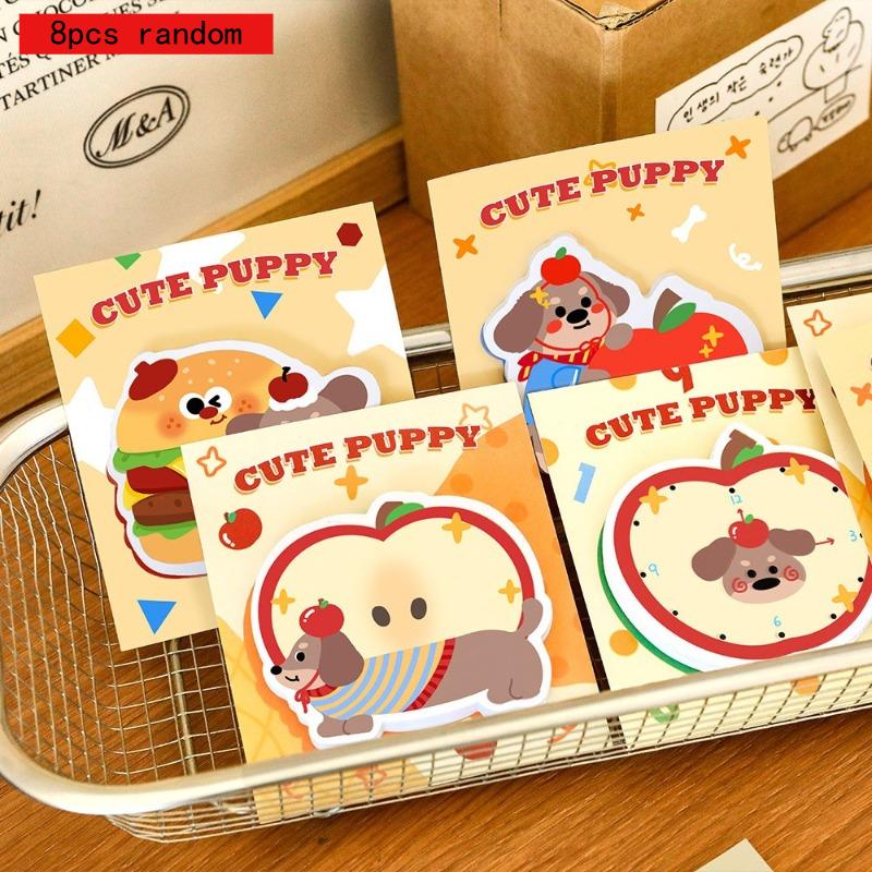 Kawai Ins Cute Sausage Puppy Notes Special Shaped Tearable Message Sticky Cartoon High Value N Times Sticker Lovely Memo Pad