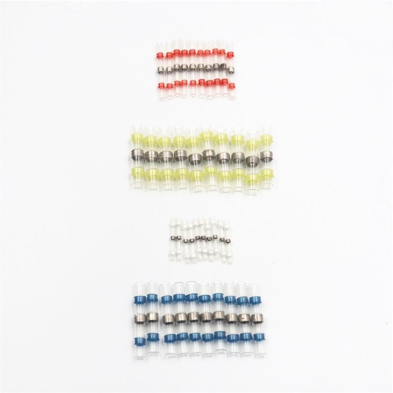100pcs Waterproof Solder Ring Heat Shrinkable Tube Wire Wiring Waterproof Insulation Heat Shrink  Sleeve Cable Connector