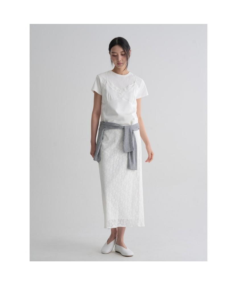 8SECONDS Lace Maxi Skirt White