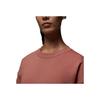 Jordan Solid Color Crew Neck Loose Long Sleeve Sweatshirt Women Tops Brick-Red FB5117-810