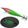 80mm 6g Glowing Squid Jig Round Belly Wooden Material Squid Fishing Hook Glowing Feature Horizontal Wooden Shrimp Night Fishing