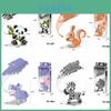 Quebra-cabeça 3D de Dinossauro de Desenho Animado Colorido para Crianças Divertido Modelo de Papel DIY Criativo