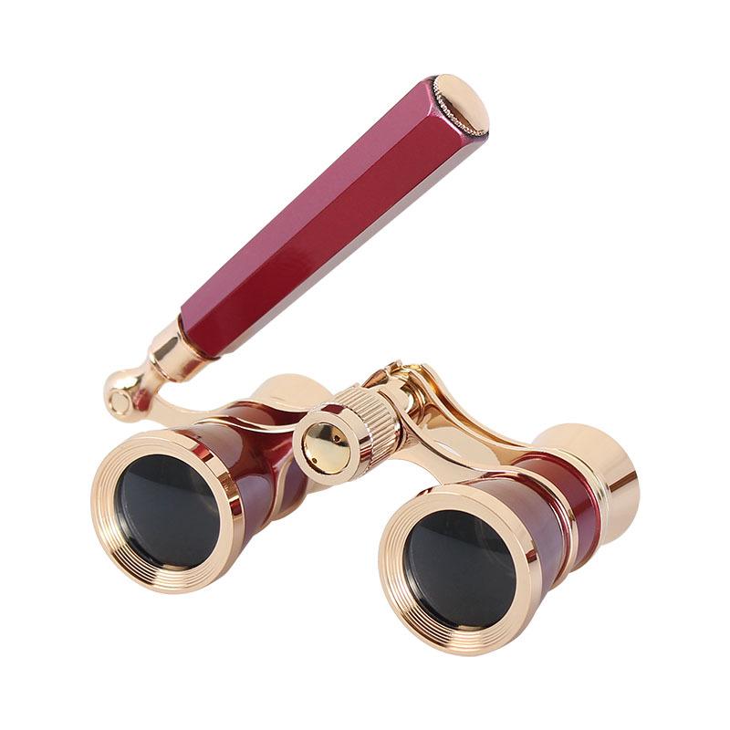 Ladies' HD Retro Opera Binoculars - Stylish Mini Design for Watching Plays