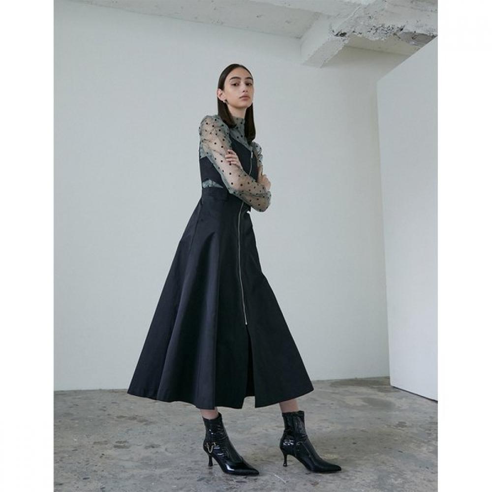 Egoist Back Smocking Layered Long Dress Er4wo960 BK/66