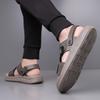 New Outdoor Leather Sandals Non-slip Beach Flats Dual-Purpose Male Slippers Travel Open-toe Half Drag Mens Summer Shoes