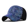 Colorful Diamond-studded Summer Baseball Cap Travel Sun Hat Peaked Cap Hip Hop Hat Mesh Sun Hat