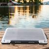 Double Sided Fishing Tackle Box Fishing Tool Storage Box Large Capacity Plastic Bait Organizer Box Portable for Outdoor Fishing