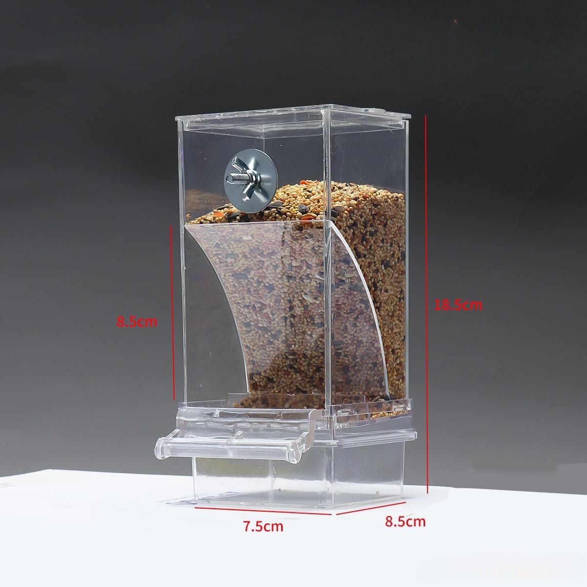 

Коробка для корма для попугаев, защита от разбрызгивания, автоматическая кормушка, брызгозащищенная, внешняя кормушка для птиц, тигровый окрас, пион, черный феникс, товары для птиц