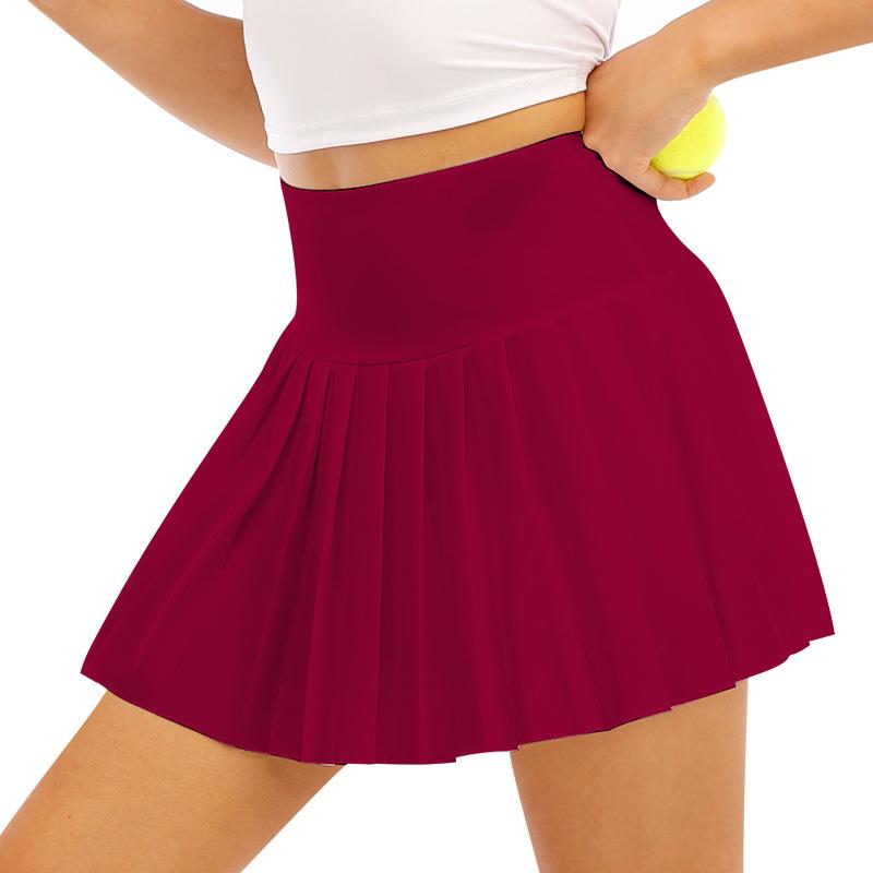 Quick-Drying Pleated Sports Skirt for Outdoor Activities: Sunscreen Protection for Badminton, Tennis, Golf, Running, and Yoga.