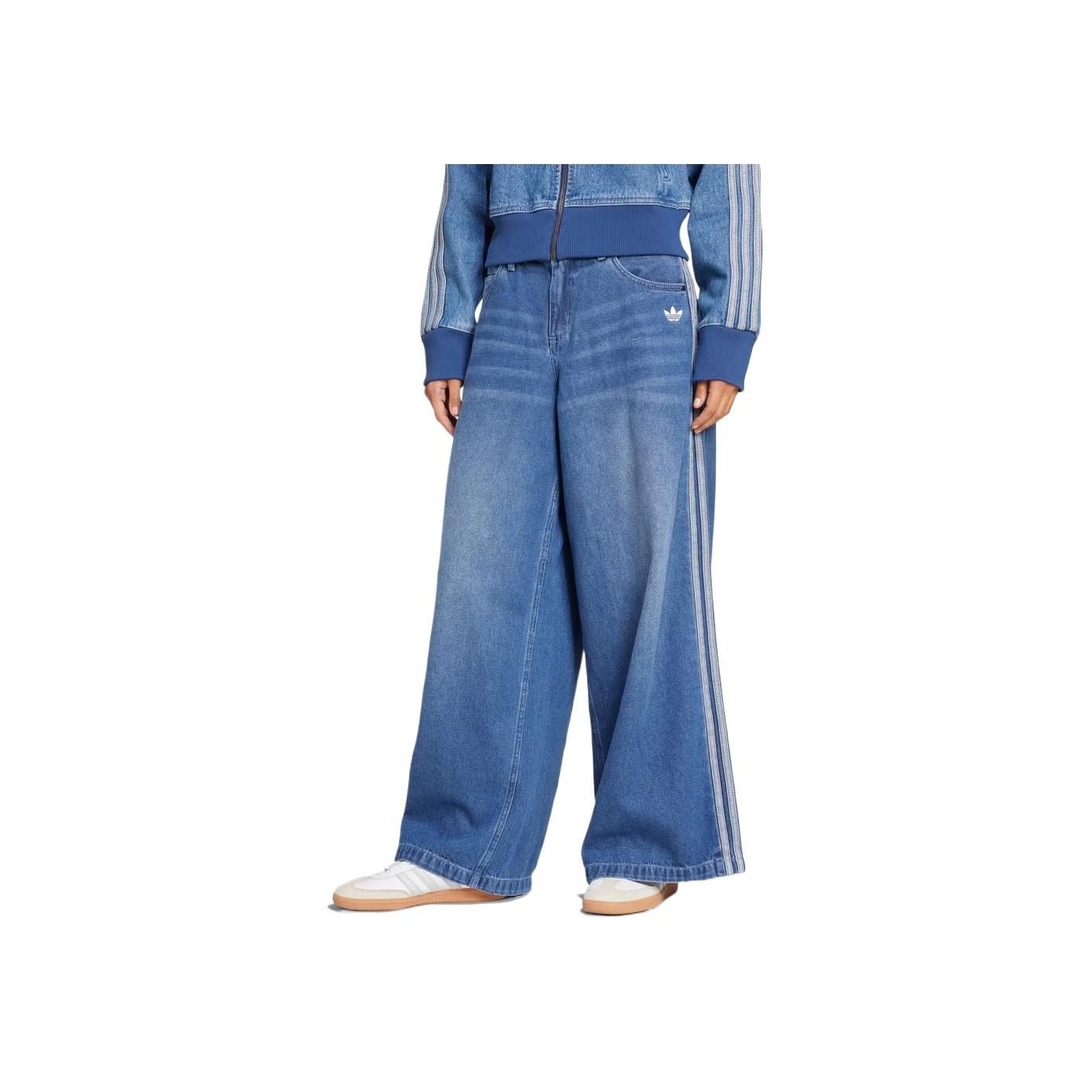 adidas Originals Adicolor Denim Adilenium Wide Leg Jeans WMNS  INDIGO DENIM  JV7454 27
