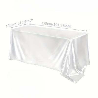 Satin Hochzeitstischdecken - Elegante Polyester-Tischdecken für Partys - Langlebig, Leicht zu reinigen, Hochzeit, Weihnachtsdeko