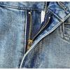 2025 Spring/Summer Front Slit High Waist Denim Midi Skirt - Light Blue, Retro Versatile