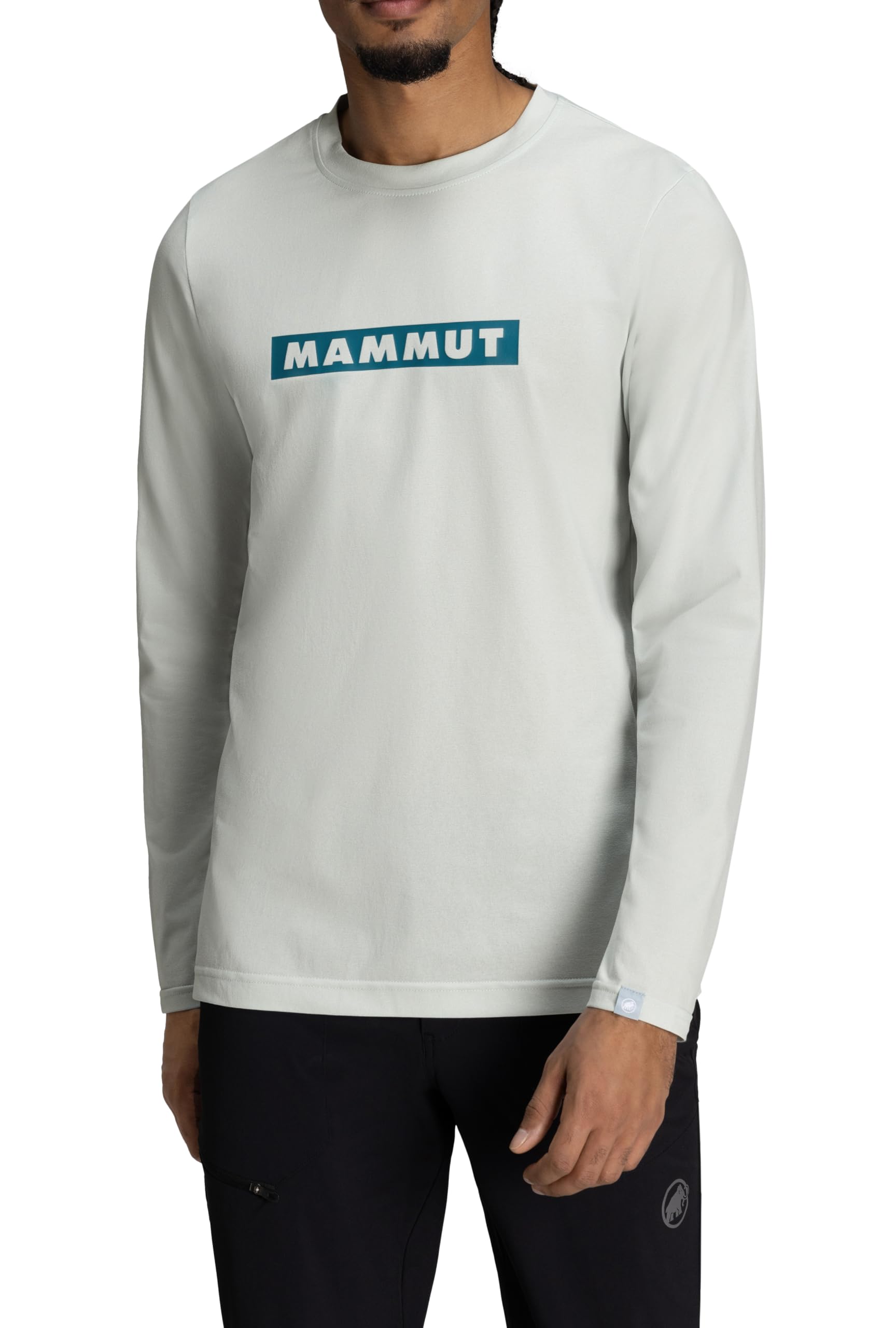 

Mammut QD Logo Print Long Sleeve T-shirts AF Men s, Asian Fit, 1016-01030, Silver, Sage, PRT2