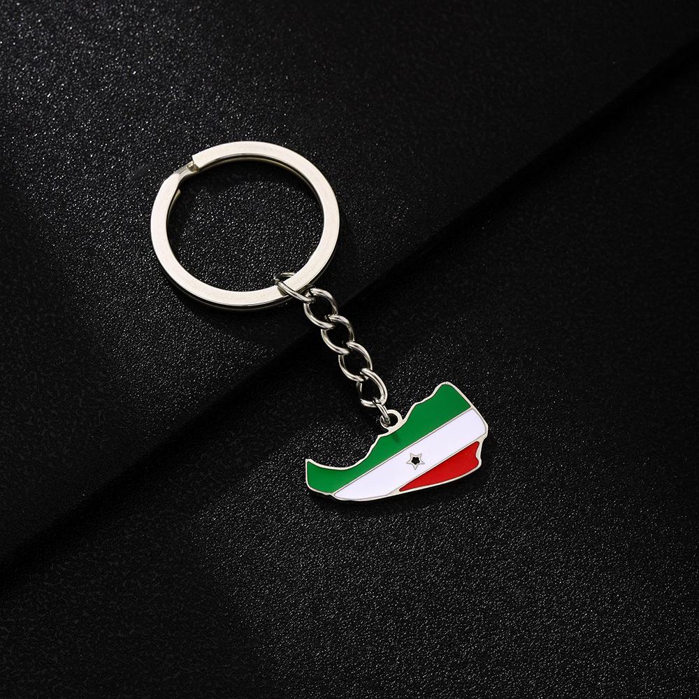 Unisex Retro Ethnic Enamel Somaliland Pendant Keychain