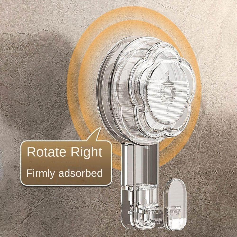 Moisture-proof Rotating Suction Cup Hook Punch-Free Robe Hook Wall Hook Behind Door Bathroom
