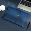 With Button File Folder Waterproof Document Handbag Notebook Case Leather A4 Document Bag  Office