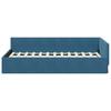 L Shaped Bed Frame with Headboard Blue 80 Cm X 200 Cm Velvet