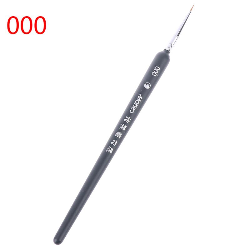 3Pcs 0/ 00/ 000 Miniature Paint Wolf Hair Professional Paint Brush For Art