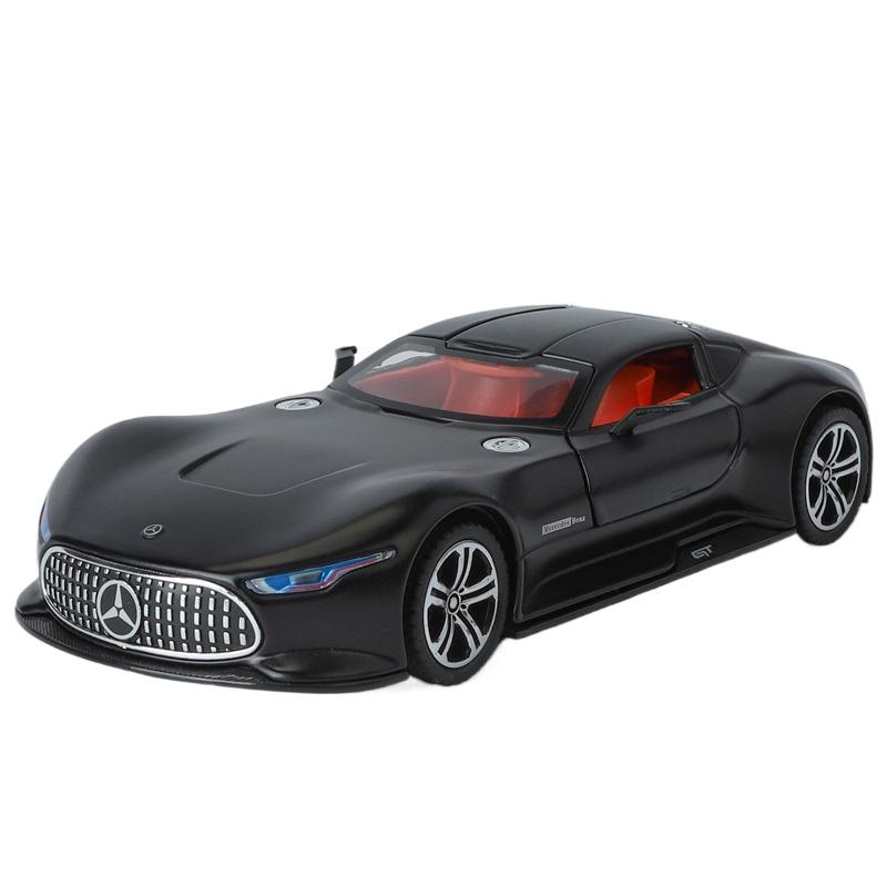 1/24 Benz AMG Alloy Model Car with Sound and Light Feedback Sports Car Model Table Decoration Suitable for Boys As A Gift