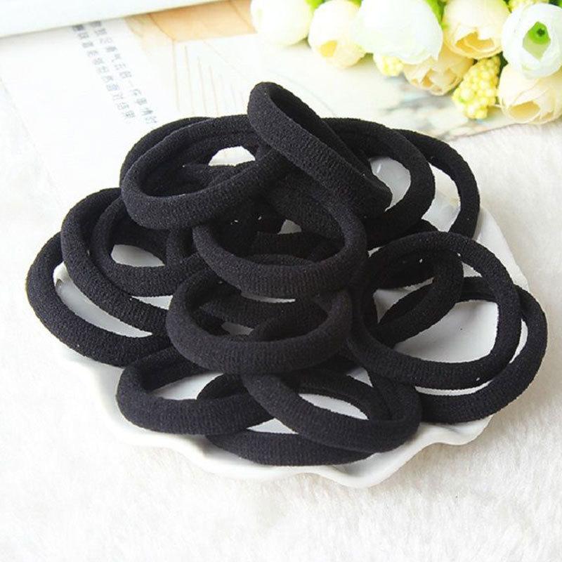 20/50/100 pieces of black hair bands, women s hair bands, high-elasticity rubber band hair bands, hair bands
