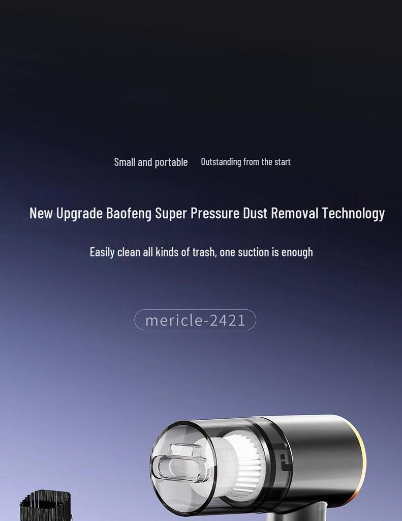 High-Power Portable Wireless Car Vacuum Cleaner for Home and Car Use