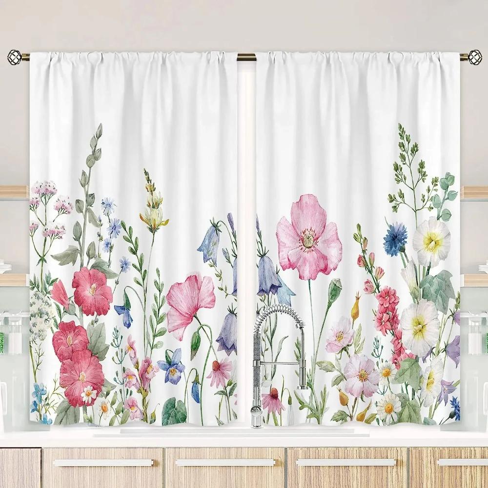 Witchy Gothic Aesthetic Spring Nature Curtain for Living Room Modern Curtains for Bedroom High Shading Drapes Kitchen Curtains