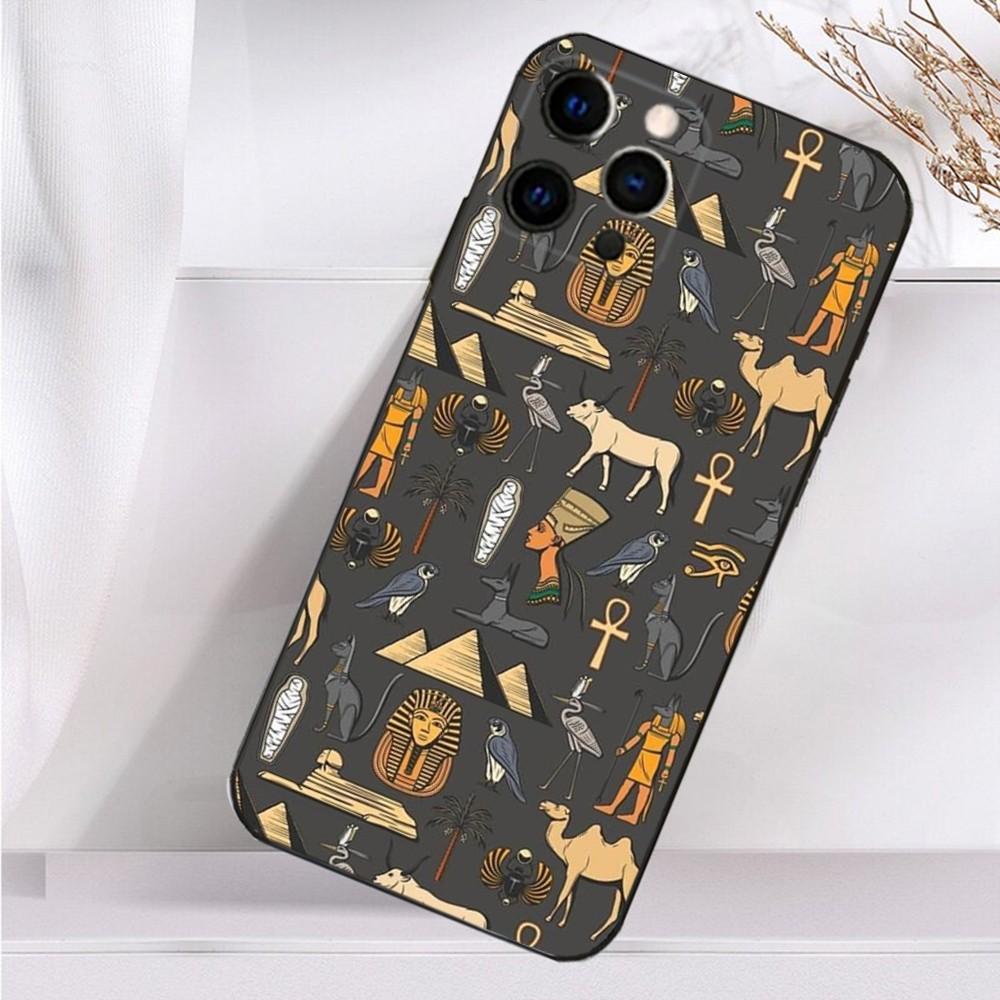 Art A-Ancient E-Egypt Phone Case For iPhone 16,15,14,13,12,11 Plus,Pro Max,XS,X,XR,SE,Mini,8,7 Soft Silicone Black Cover