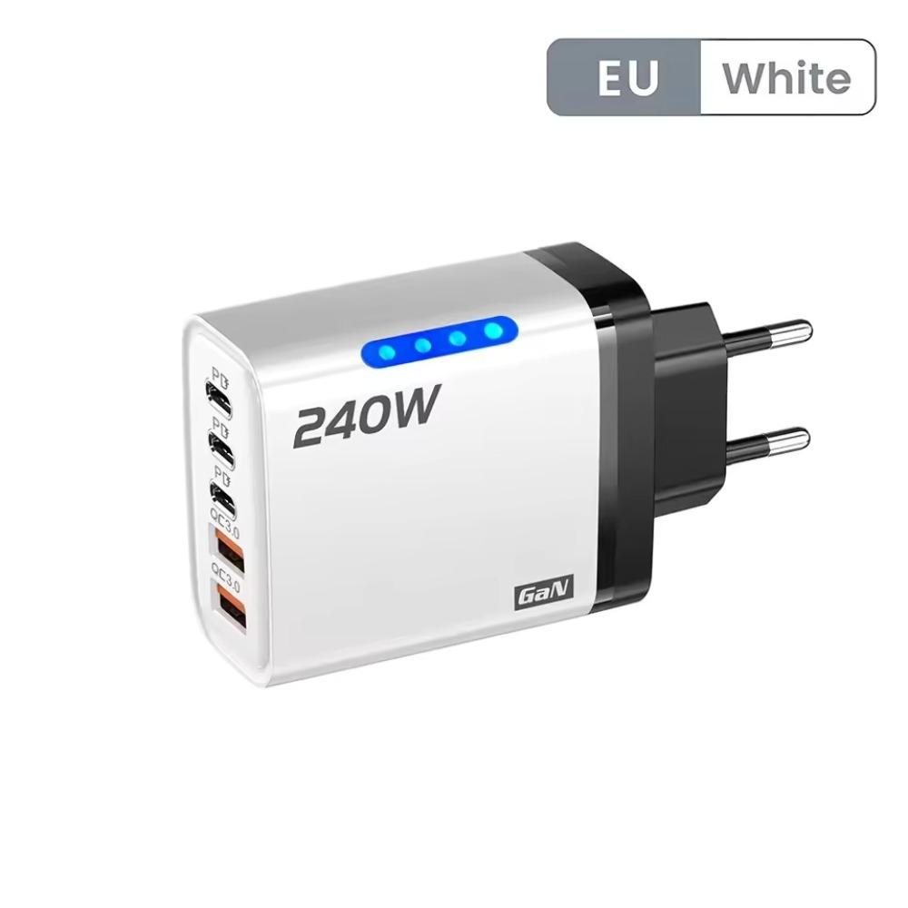 GaN Phone Charger Adapter 5 in 1 Mobile Phone USB C Charger Wall Charger Adapter Office Use