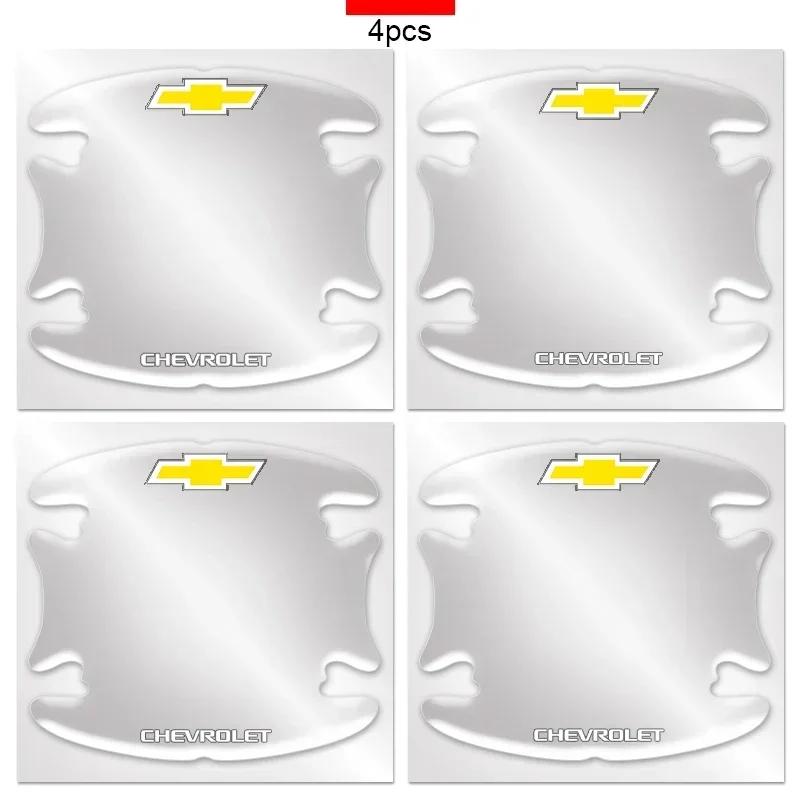 

4PCS Car Door Handle Bowl Protector Transparent Silica Gel Stickers Vehicle For Chevrolet Volt Bolt Trax Malibu cruze 2 3 4 5 білий
