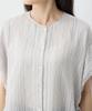 AC by Alpha Cubic Sheer Stripe Size Size Gray Women's Blouse, 353794, L,