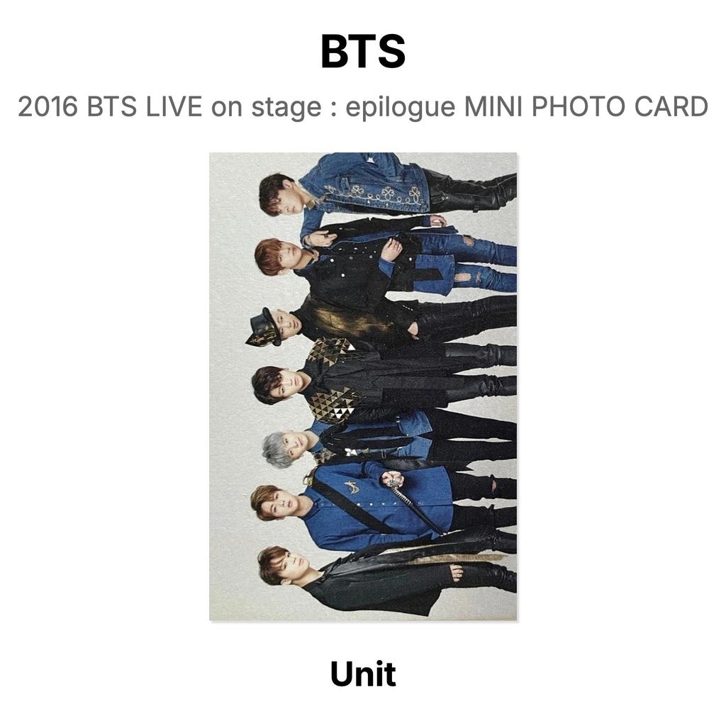 BTS 2016 BTS LIVE On Stage : Epilogue MINI PHOTO CARD Official Photocard