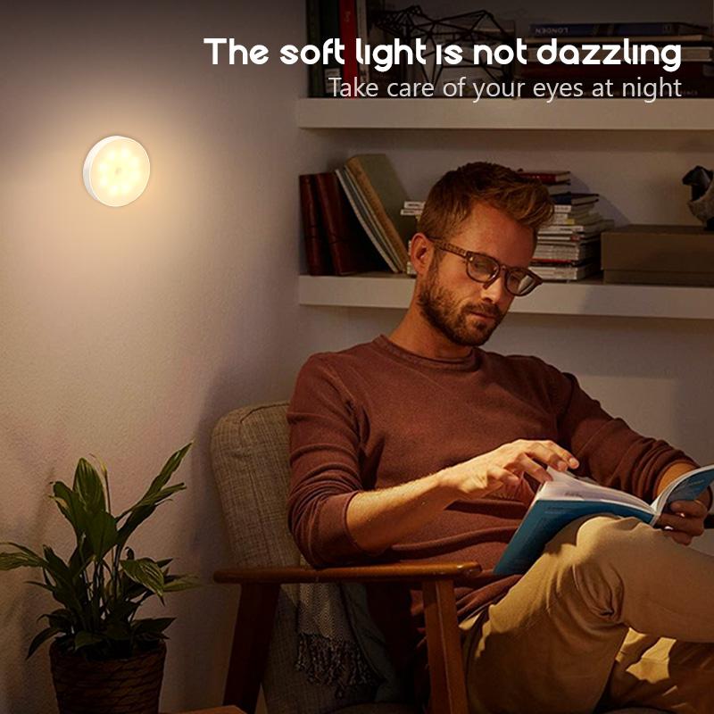 Magnetisches LED-Induktionslicht für den Innenbereich, Nachtlicht für Schlafzimmer, Tastensteuerung mit 3 Modi und dimmbar, Küchen-, Wohnzimmer-, Bürobeleuchtung 3/5 Stück