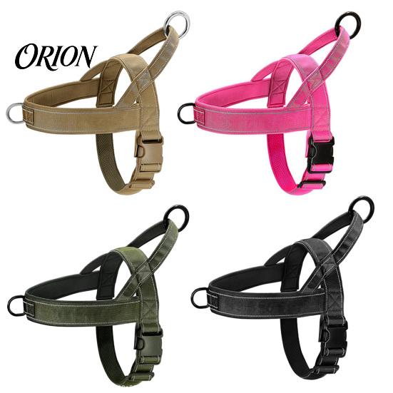 Easy On Off Dog Harness No-Pull with Handle, Adjustable Reflective Harness, Heavy-Duty No-fuss Padded Nylon for Medium Large Dogs Walking Training