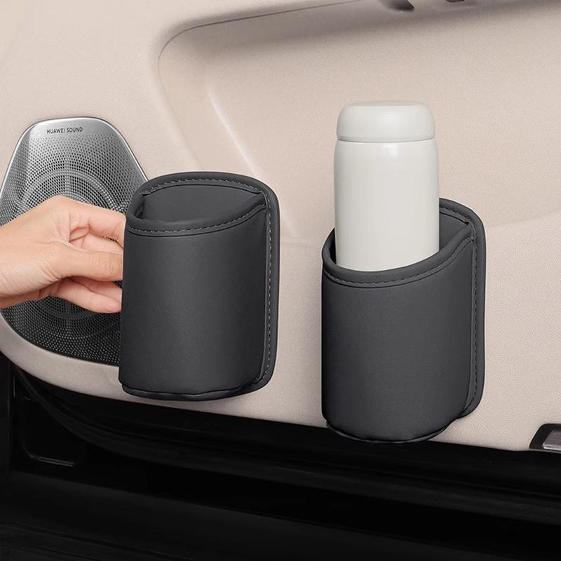 Pu Car Door Cup Holders, Car Beverage Holders, Storage Trays, Automatic Rear Seat Cup Holders