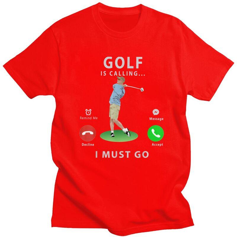 Golf Is Calling T Shirt for Unisex Pure Cotton Tshirt Fashion Valentines Day Gift Tee Short Sleeve Tshirt Loose Fit