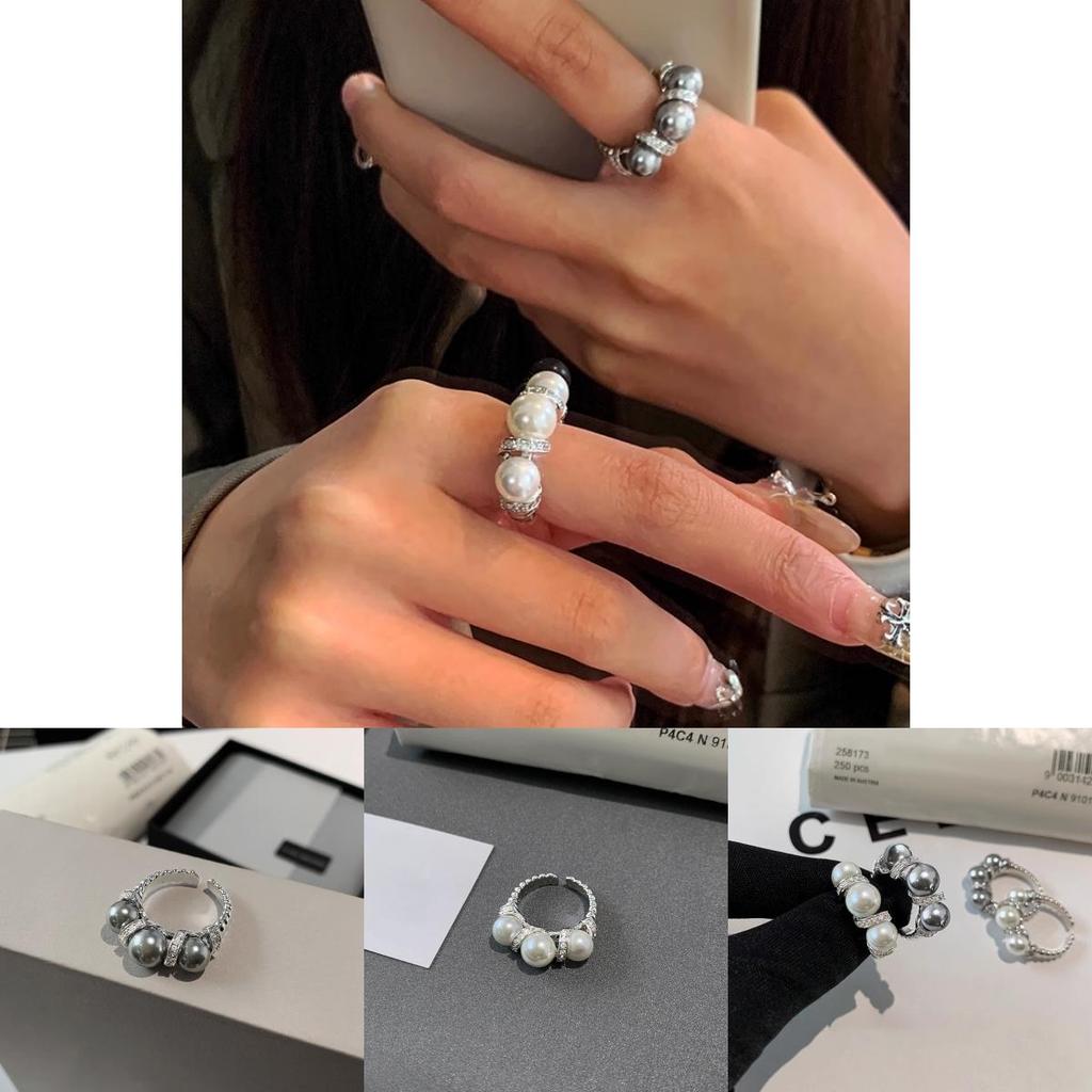 And Refined Beautiful Pearl Ring For Women Featuring Striking Geometric Shape Style And