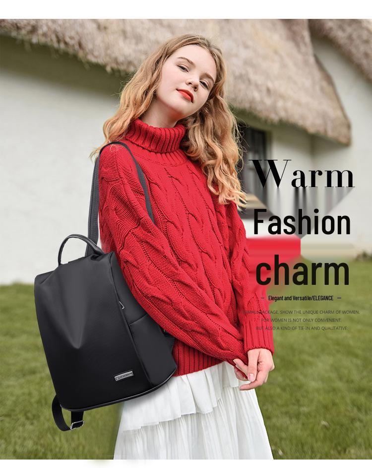 2024 Trendy Korean-Style Versatile Women's Soft Leather Backpack
