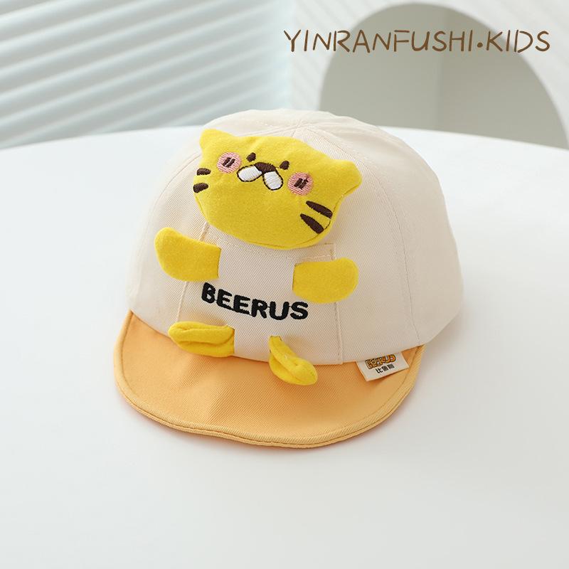 Baby Hat for Women In Spring and Autumn Thin Baby Baseball Cap Cute Cartoon Embroidered Sun Protection Baseball Cap