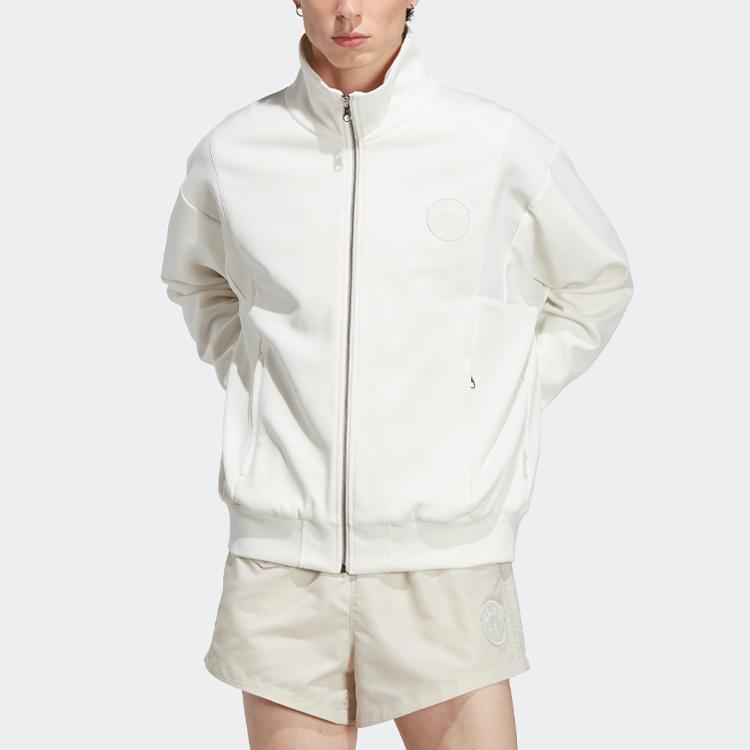 Adidas Originals Trefoil Blue Version Club Track Jacket With Solid Color Logo Embroidery Men Tops White IA2481