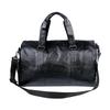 High Capacity Black Gym Fitness Bags Men Women PU Leather Sports Shoulder Bag Travel Luggage Handbag